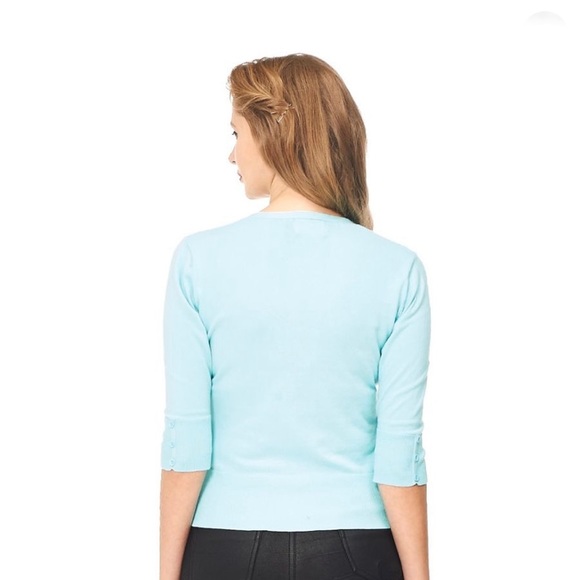 Face to Face Flamingo ๐ฆฉ Floral Light Blue Cardigan - Picture 4 of 7